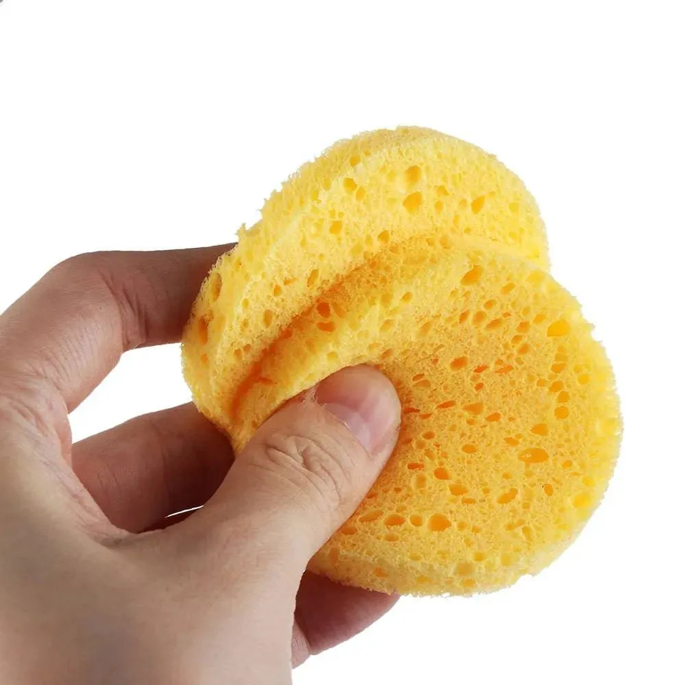 Natural Wood Pulp Makeup Remover Sponges – 5/10pcs, Various Sizes