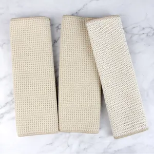 Recycled Honeycomb Dish Cloths w/ Mesh Scrub for Kitchen, 3-Pack Towels, Fossil